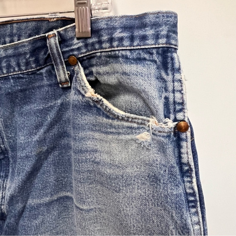 Wrangler Vintage 1980s Men’s Straight Leg Jeans 100% Cotton Size 42 x 30 - Picture 4 of 14